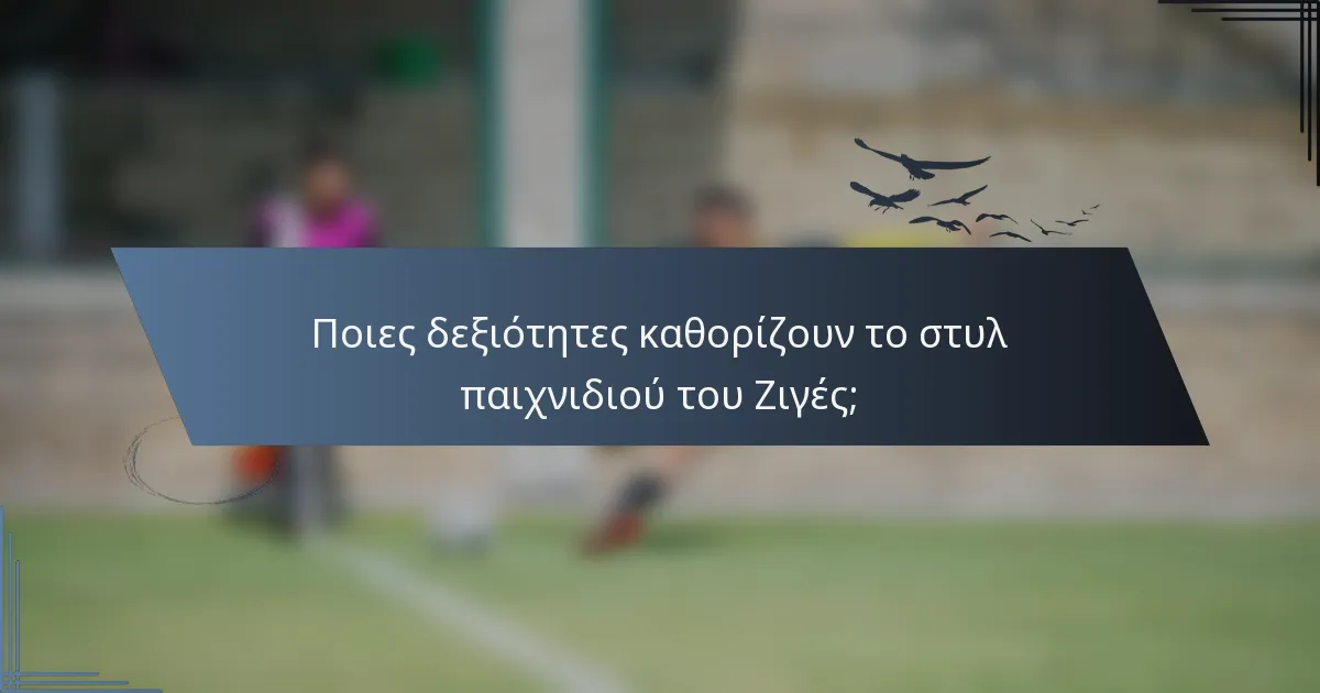 Ποιες δεξιότητες καθορίζουν το στυλ παιχνιδιού του Ζιγές;